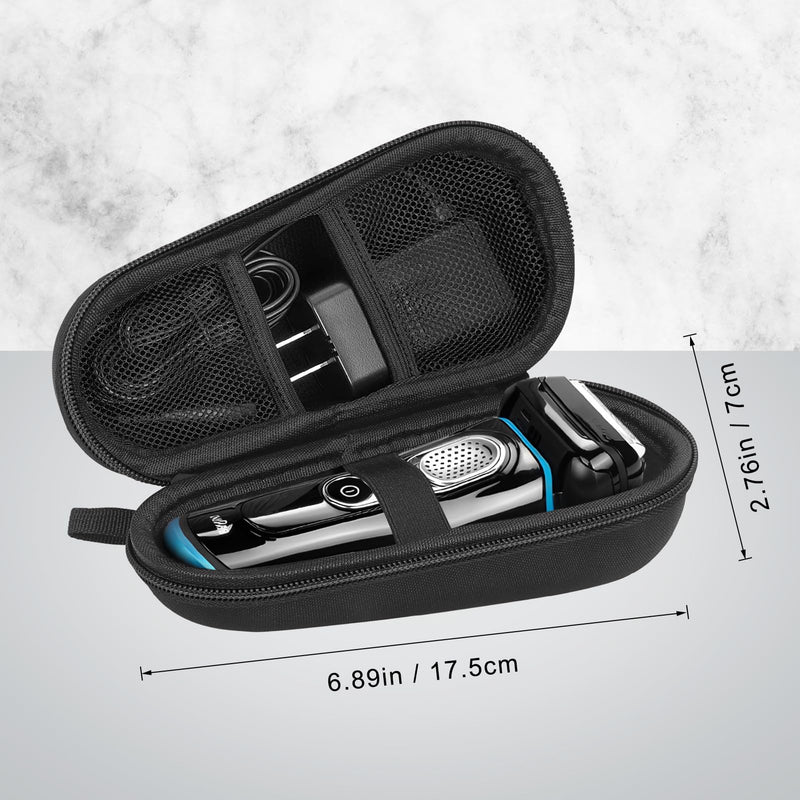 [Australia] - Classycoo Bag Case for Braun Series 3s/5s/7s/9s, Braun Series 3/5/7/9, Men's Electric Shaver, Hard Travel Carry Case, Razor Travel Case, Hard Travel Protective Case - Black Black 