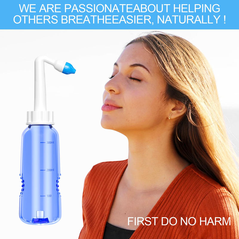 [Australia] - Rseuphiee nasal shower, 300 ml nasal rinse with 40 salt bags, nose cleaning and sinus care, nasal rinse salt for adults and children, nasal rinse for nasal cleansing for colds and allergies, BPA-free. 