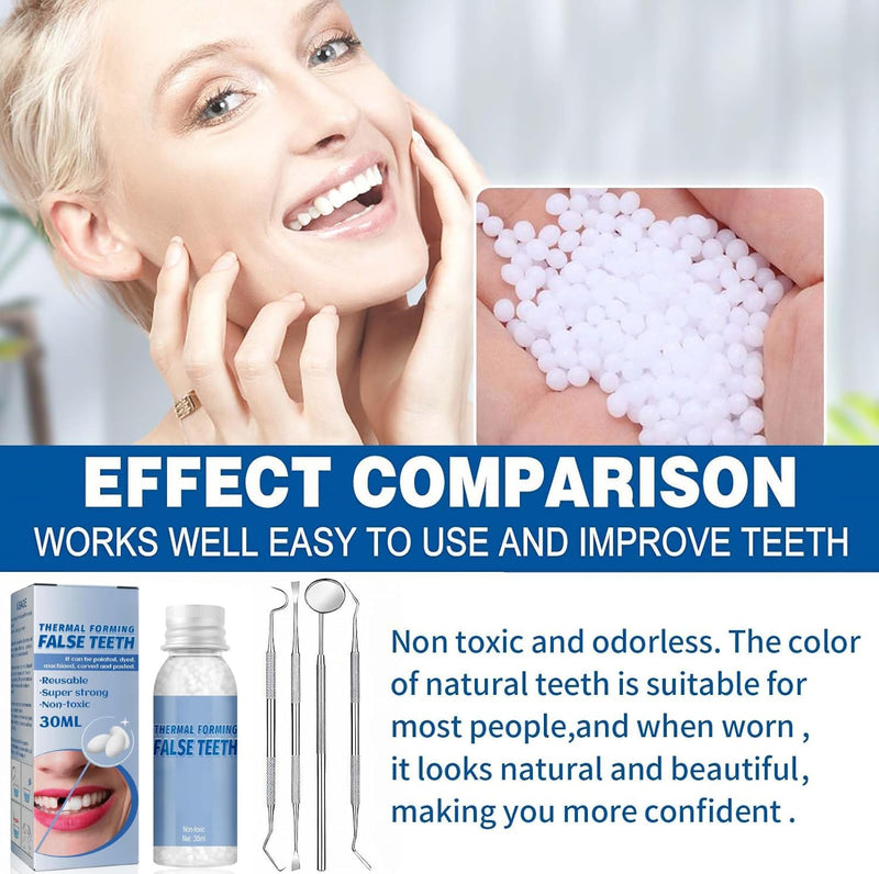 [Australia] - Allony Tooth Repair Set, Make Dentures Tooth Repair Set, Temporary Dentures for Temporary Restoration of Missing and Broken Teeth, Replacement Dentures 