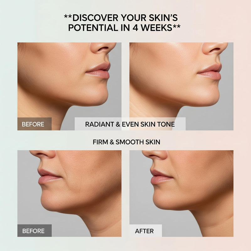 Vitamin C Serum & Collagen Face Cream Set for Face, 2-Step Skincare | Vitamin C serum helps improve the look of dark spots; collagen face cream supports smoother, moisturized skin