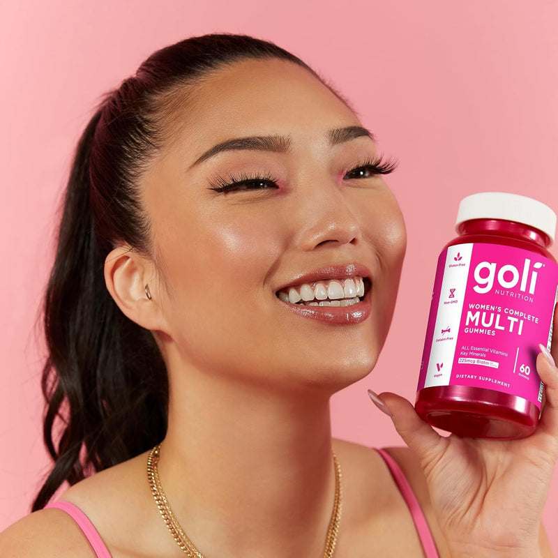 Goli Women's Multi Gummies - Complete Daily Multivitamin with All 13 Essential Vitamins, Biotin, Zinc - Supports Hair, Skin, Nails, Immune System - Vegan, Non-GMO, Gluten-Free - 60 Count (2 Pack)