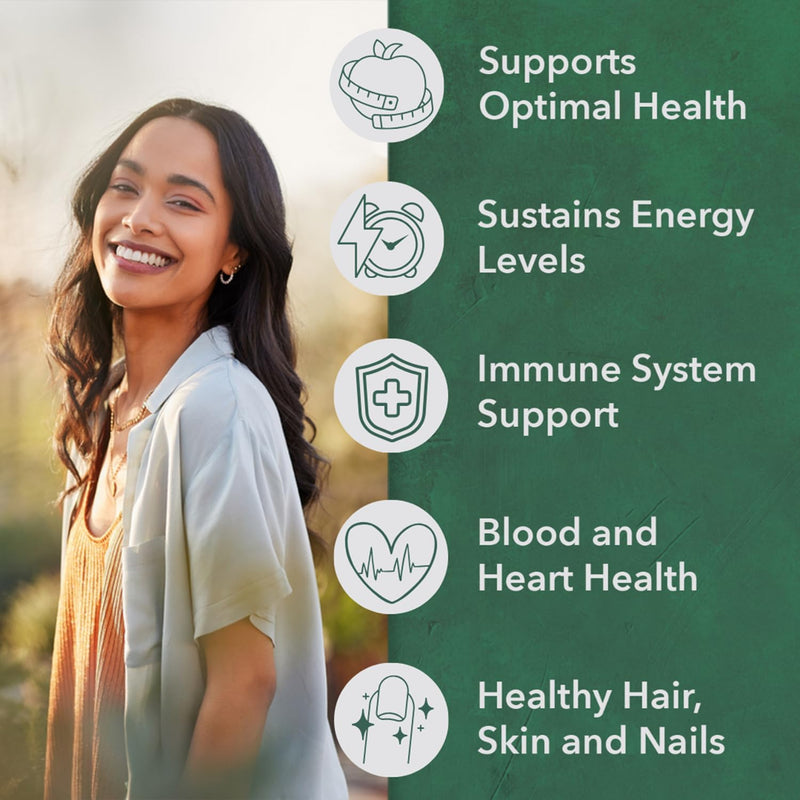 PlantFusion Organic Multivitamin for Women with Iron, One Daily Vegan Multivitamin with Plant Based B12, D3 & Whole Food Blend for Energy & Immune Support - 30 Tablets (1 Month Supply) 30 Count (Pack of 1)