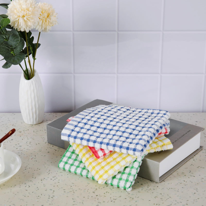 [Australia] - Dish Cloths for Kitchen Washing Dishes, Super Absorbent Dish Rags, Cotton Terry Cleaning Cloths Pack of 8, 12x12 Inches Mix-2 12x12 Inch (Pack of 8) 