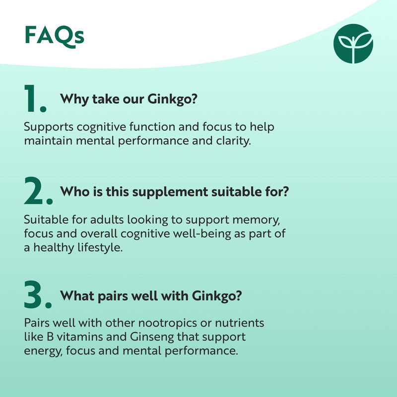 Nutravita Ginkgo Biloba 6000mg Vegan Tablets Enriched with Vitamin B5 – 365 Tablets – Ginko Biloba High Strength Supplement – 50:1 Extract - 1 Year Supply Pan-EU Label