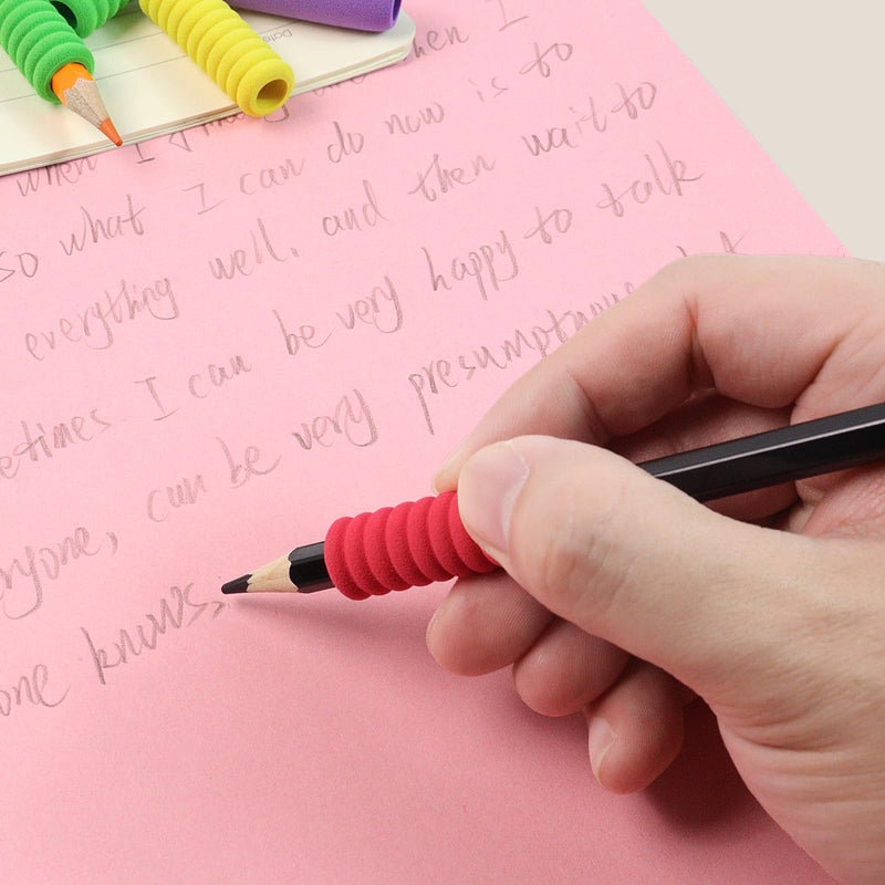 [Australia] - Pencil Grip Soft Foam Pencil Grips for Handwriting 1.5 Inch Comfort Pencil Holder for Writing Aid 5 Color (15 Pcs Classics) 15 Pcs Classics 