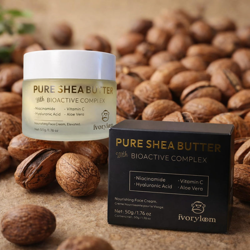 Nourishing Face Cream, Elevated | Unrefined Shea Butter + Bioactive Complex | Niacinamide, Vitamin C, Hyaluronic Acid & Aloe Vera | Plant-Based Daily Moisturizer | 1.76 oz