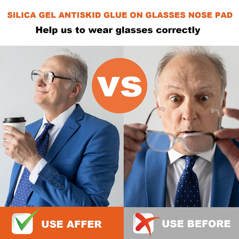 [Australia] - Clear Eyeglass Nose Pads - SMARTTOP Stick on 2.5mm Silicone Anti Slip Adhesive Eyewear Nose Pads Cushions for Eyeglasses Sunglasses Spectacles - 12 Pairs Us-s-37-clear 