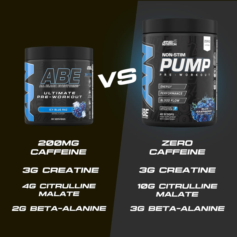 Applied Nutrition ABE Pump Pre Workout - All Black Everything Stim Free Pump Pre Workout Powder | Pump, Energy & Strength with Citrulline, Creatine, Beta-Alanine (500g - 40 Servings) (Red Hawaiian) Red Hawaiian