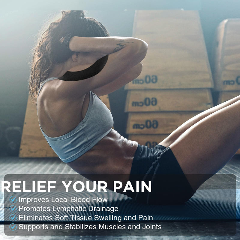 [Australia] - OK TAPE Kinesiology Tape Pre Cut Strips Bulk (100 PCS),Elastic Cotton Latex Free Hypoallergenic Athletic Tape Roll for Muscle Joint Knee,Waterproof k Tape 2in√ó10in/PCS Beige 100 PCS 