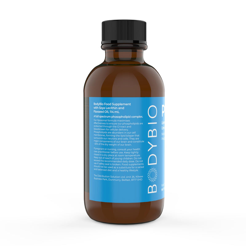 BodyBio PC - Phosphatidylcholine for Brain Health, Mental Clarity, Cognitive Function, Cellular Repair & Healthy Aging, Phospholipid Complex Supplement for Gentle Daily Detox 114 ml (Pack of 1)