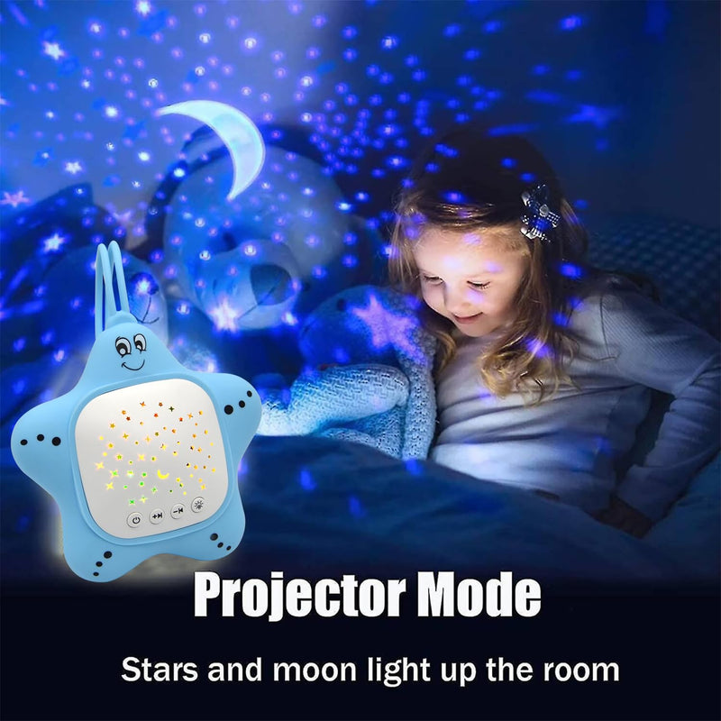 [Australia] - Portable Baby White Noise Sound Machine, Rechargeable Baby Soother with Projector Night Light for Deep Restful Sleep, Sleep Sound Aid Soother Calming Music for Travel,Nursery,Bedroom,Car,Crib Toys 
