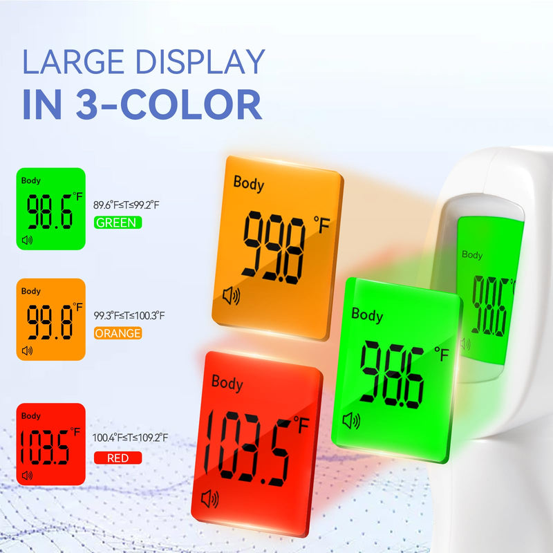 [Australia] - Berrcom Non Contact Forehead Thermometer Digital No-Touch Infrared Thermometer 3 in 1 for Adults and Kids Fever Check Thermometer Temperature Gun for Baby JXB-178-FBA 