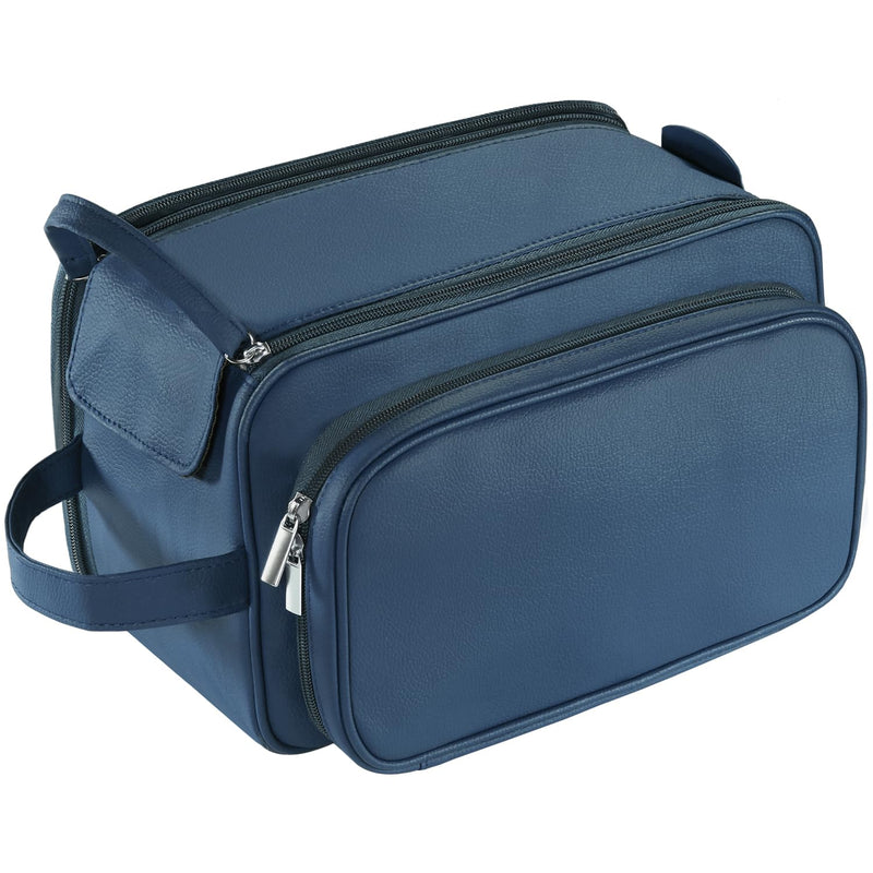 Large Toiletry Bag and PVC Leather Toiletry Bag Blue
