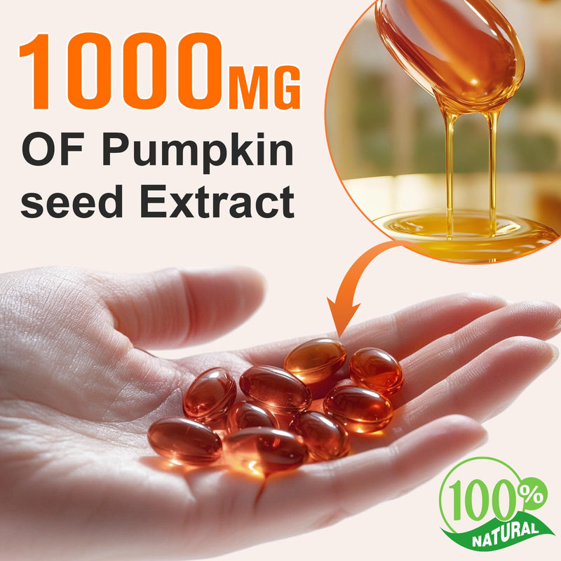 [Australia] - WHLH & WELL-BEING Pumpkin Seed Oil Capsules, Pumpkin Seed Oil for Hair Growth, 1000mg Per Serving, 300 Count 300 Count (Pack of 1) 