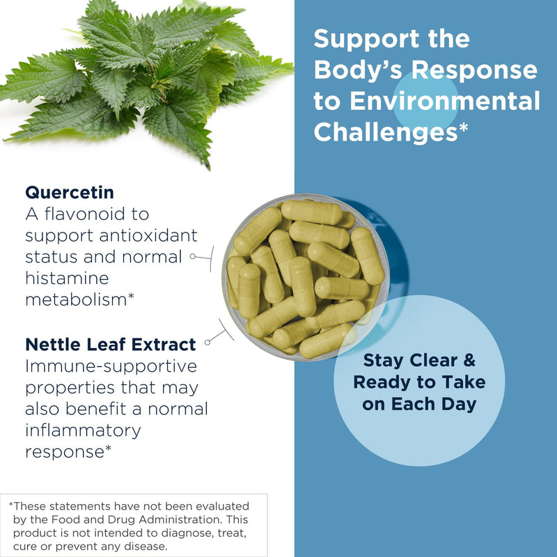 [Australia] - Designs for Health Quercetin + Nettle Supplement - Nettle Leaf + Quercetin Supplements with Flavonoids - Powerful Antioxidants for Immune Support (90 Vegan Capsules) Standard Packaging 