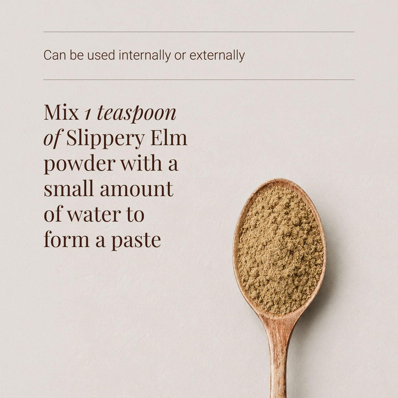 KIKI Health Organic Slippery Elm Powder 45g - Suitable for Vegans & Vegetarians - No Sweeteners, Colours or Artificial Flavouring - Slippery Elm Supports The Digestive System