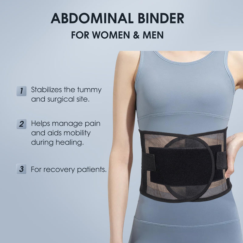 [Australia] - Umbilical Hernia Belt, Elastic Abdominal Binder Lower Waist Support Belt, Post Surgery Postpartum Belly Band Belly Wrap Hernia Belt Stomach Compression Wrap for Men and Women (Small) Small 