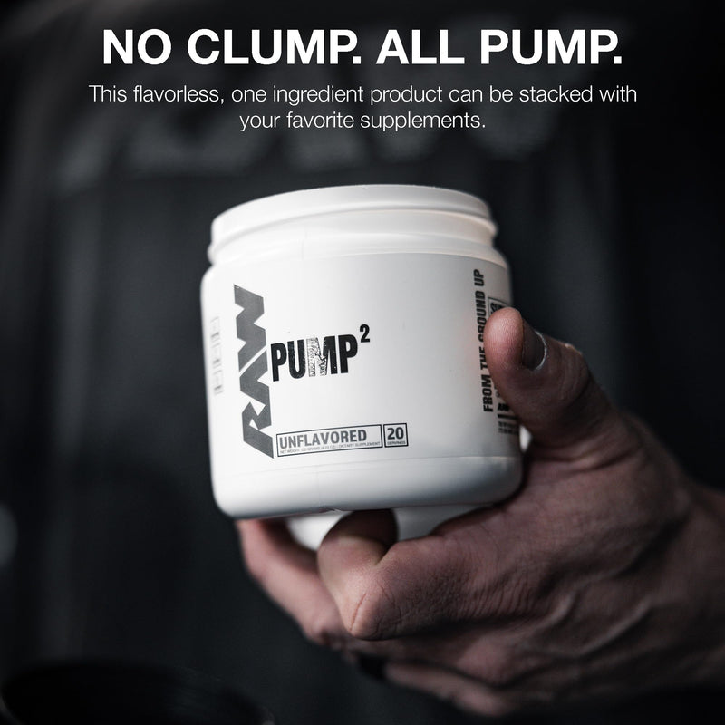 [Australia] - RAW Pump2 Pre Workout | Glycerol Pump Pre Workout Supplement, Pair Pump Supplement for Best Results Or Any Preworkout Powder | Enhanced Hydration and Boost Energy | Unflavored (20 Servings) 
