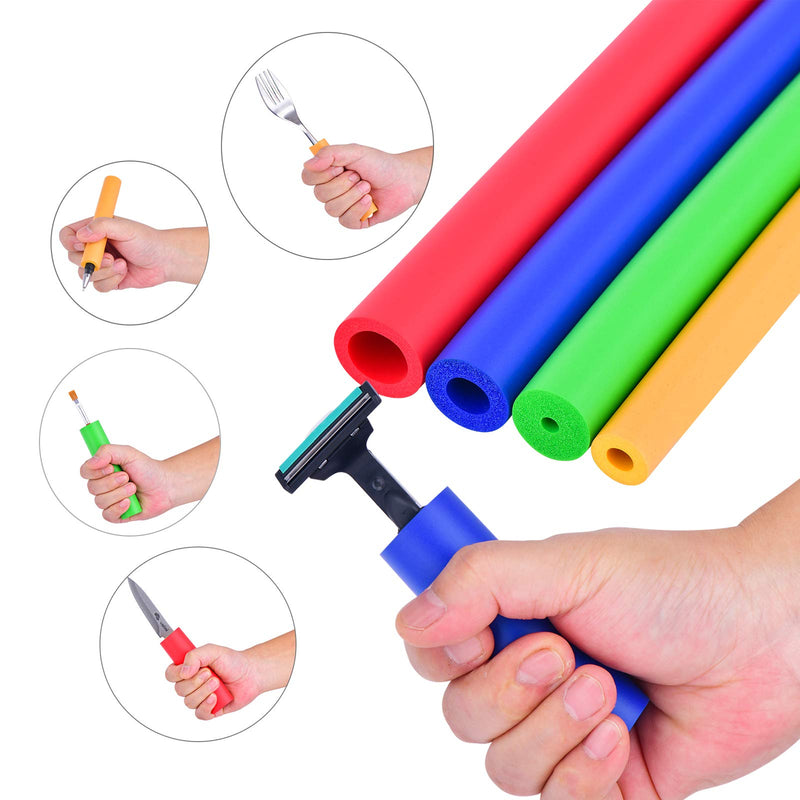 [Australia] - Foam Tube Grip/Foam tubing- 8PCS (4 Sizes) Comfortable Aid for Utensils - No BPA/Phthalate/Latex 