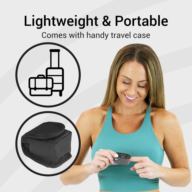 [Australia] - Vive Precision Pulse Oximeter - Oxygen Monitor Fingertip, Heart Rate Medical Grade Sensor LED Display - Accurate Finger Meter For Saturation SpO2, Lanyard & Batteries Included 