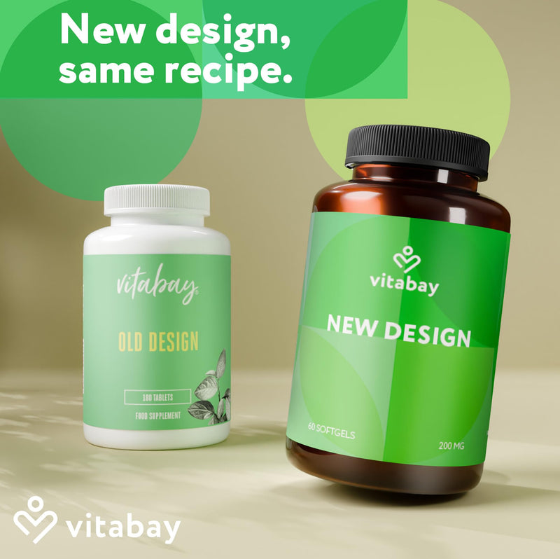 Vitabay Vitamin E 600 IU Depot - 200 Vegan Softgel Capsules - Natural D-Alpha Tocopherol - High Strength - Cell Protection from Oxidative Stress - Lab Tested - 12 Month Supply 100 g (Pack of 1)