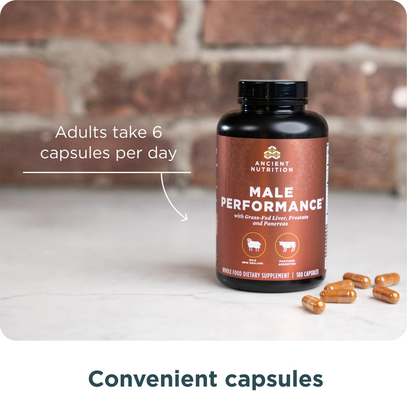 Ancient Nutrition Grass-Fed and Wild Organ Male Performance Tablets