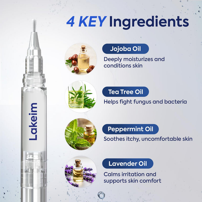 Toenail Fungus Treatment Extra Strength: 25% Undecylenic Acid & Tea Tree Oil - Repairs Yellow Thick Brittle Toe and Fingernails - 3 Pens with 5 Nail Files 0.14 Fl Oz (Pack of 3)