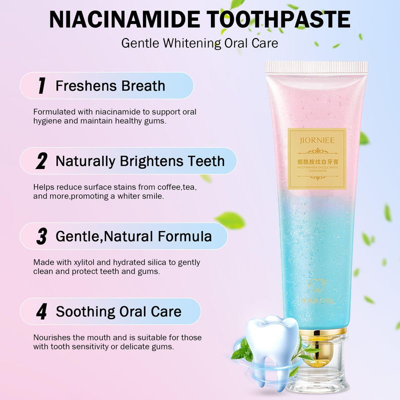 [Australia] - Niacinamide Whitening Toothpaste, Niacinamide Intensive Toothpaste, Dazzling Whitening Toothpastes, Fresh Breath, Remove Tooth Stains, Protects Enamel, Deep Gentle Cleaning(2PCS) 