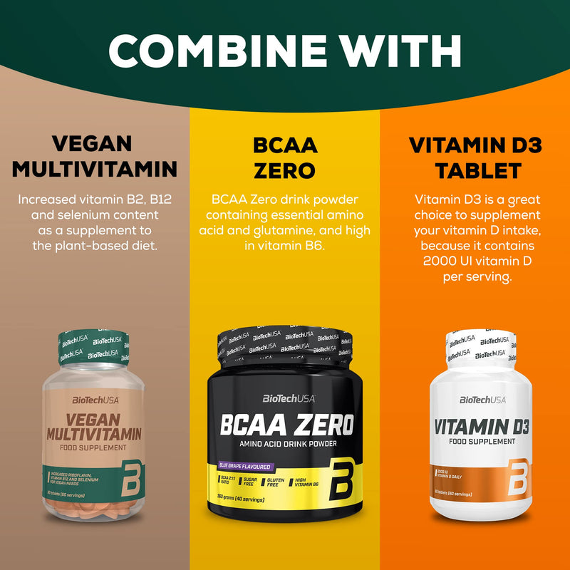 BioTechUSA Vegan Protein | Rice and Pea-Based Shake with Superfoods and Amino Acids | Sugar, Lactose, and Gluten-Free, 500 g, Forest Fruit