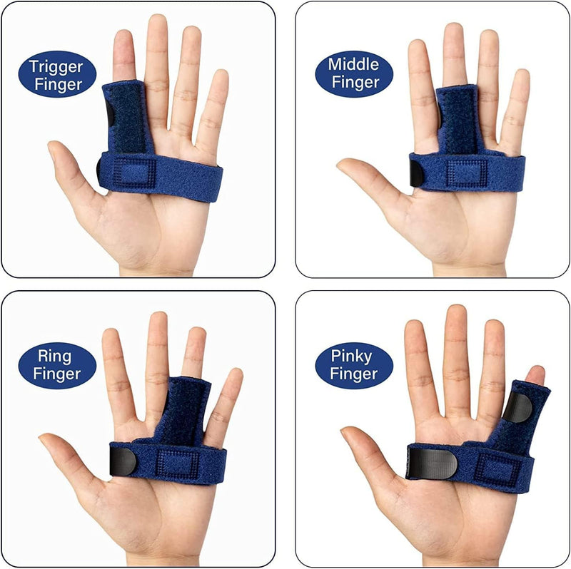 [Australia] - Promifun Finger Braces, Trigger Finger Splints for Straightening, Mallet Finger and Broken Finger, Finger Straighteners Provide Support and Relieve Pain Finger Braces (Black) 