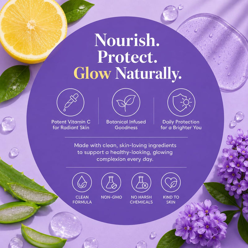 AuraLife Vitamin C Radiance Serum Plus for Face–Advanced Brightening Formula with Niacinamide, Kojic Acid, Hyaluronic Acid & Vitamin E, Improve the Look of Dark Spots, Uneven Tone & Hydration–1 fl oz