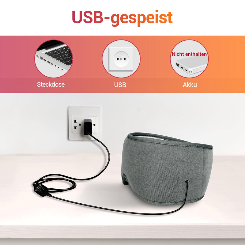 [Australia] - Comfytemp eye warmer heating pad for eyes with USB, heating goggles eye mask with 3 heat levels 3 automatic switch-off, heating mask heat goggles for dry eyes, styes, blepharitis, migraines 