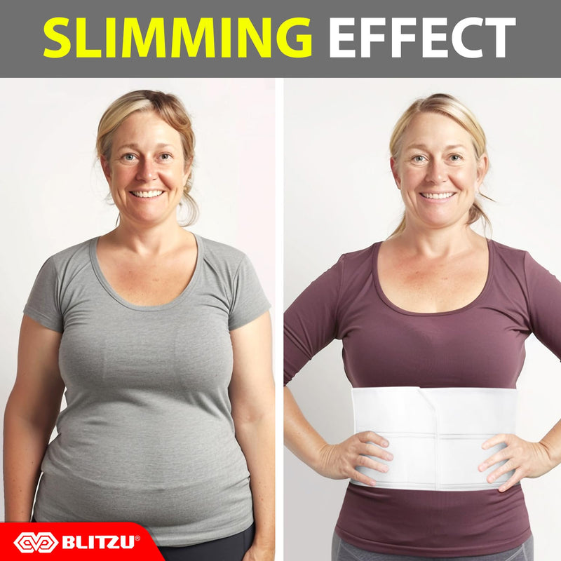 Broken Rib Brace for Women Men, 2 Panel Rib Cage Support Belt for Fractured, Bruised, Cracked, Dislocated Ribs Protection, Pre Post Surgery Recovery, Compression Wrap Binder for Chest, Stomach. Reg. Regular Size