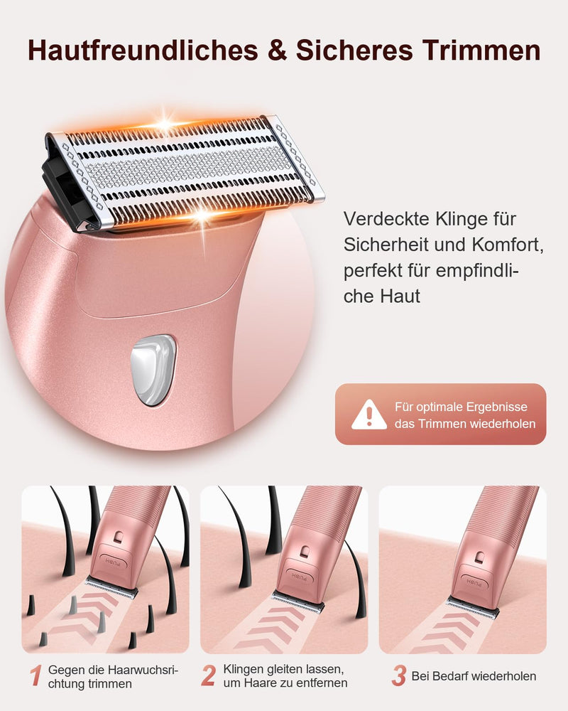 [Australia] - Rolgno Electric Shaver for Women, [IPX6 Waterproof & Skin-Friendly] Women's Electric Shaver, Body Trimmer for Women with USB Charging Station, Wet-Dry Shaver, Lady Shaver, for Legs/Arms/Face 