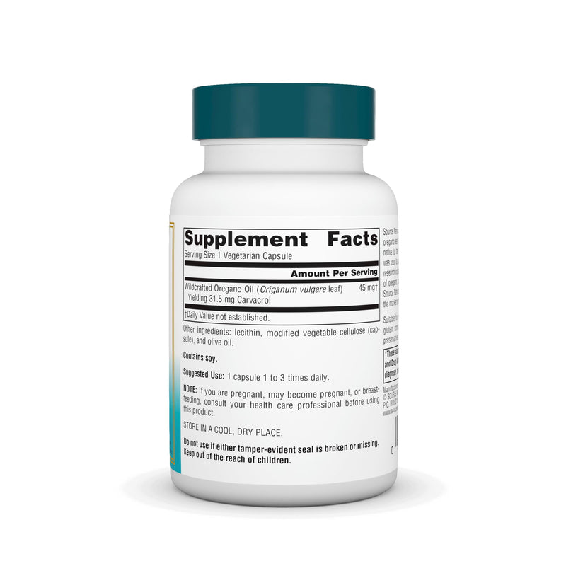 [Australia] - Source Naturals Wellness Oil of Oregano - Standardized to 70% Carvacrol - 60 Vegetarian Capsules 60 Count (Pack of 1) 