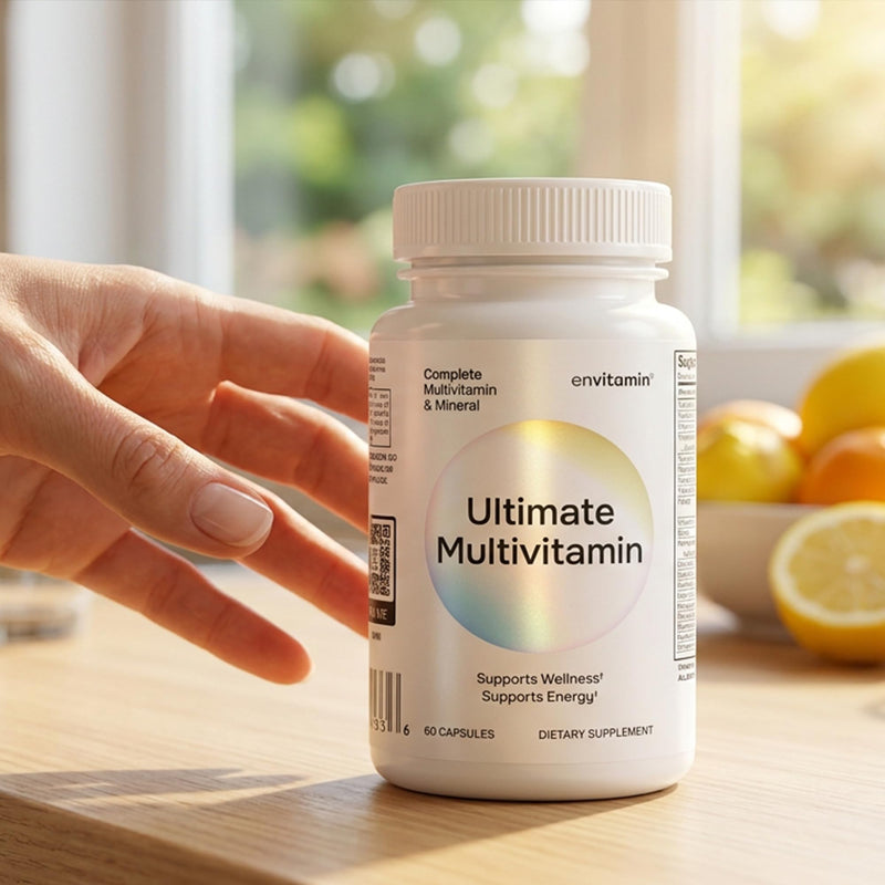envitamin Ultimate Multivitamin Multimineral and Superfood with 42 Fruit and Vegetable Blend, 60 Count One Pack