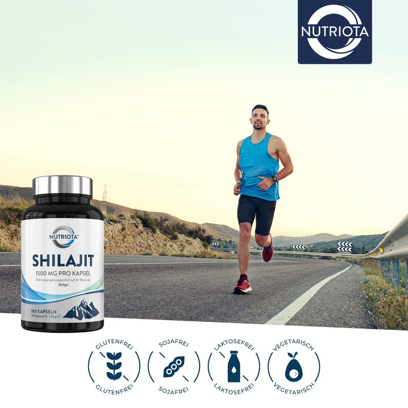 [Australia] - Shilajit capsules: High-dose, original Mumijo Shilajit extract 1500mg (10:1) - 180 vegan capsules - Natural source of trace elements, fulvic acid and humic acid - Made in Great Britain 