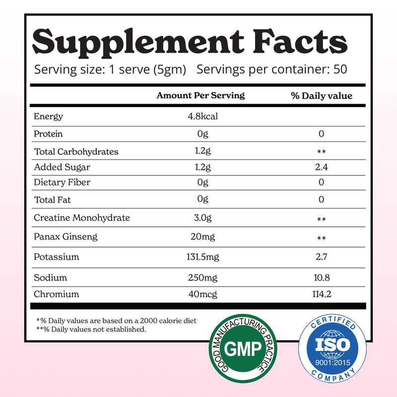 3g Creatine Monohydrate Powder with Glowchemy Collagen Builder, Glutathione, Hyaluronic Acid & Biotin | Creatine and Collagen Powder for Women | Mango Passion Flavor 30 Serving