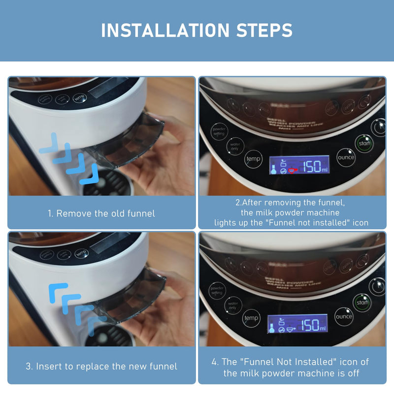 [Australia] - Baby Formula Dispenser Replacement Funnel Compatible with Baby Brezza Formula Pro Advanced and Pro Advanced WiFi Models ONLY, Replacement Funnel & Cover, NOT Fit Formula Pro MINI Mixer Machine, 3-Set 