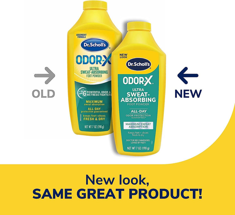 [Australia] - Dr. Scholl's ULTRA-SWEAT ABSORBING FOOT POWDER, 7 oz // Maximum Sweat Absorption, All-Day Odor Protection, Keeps Feet Fresh & Dry - Pack of 2 