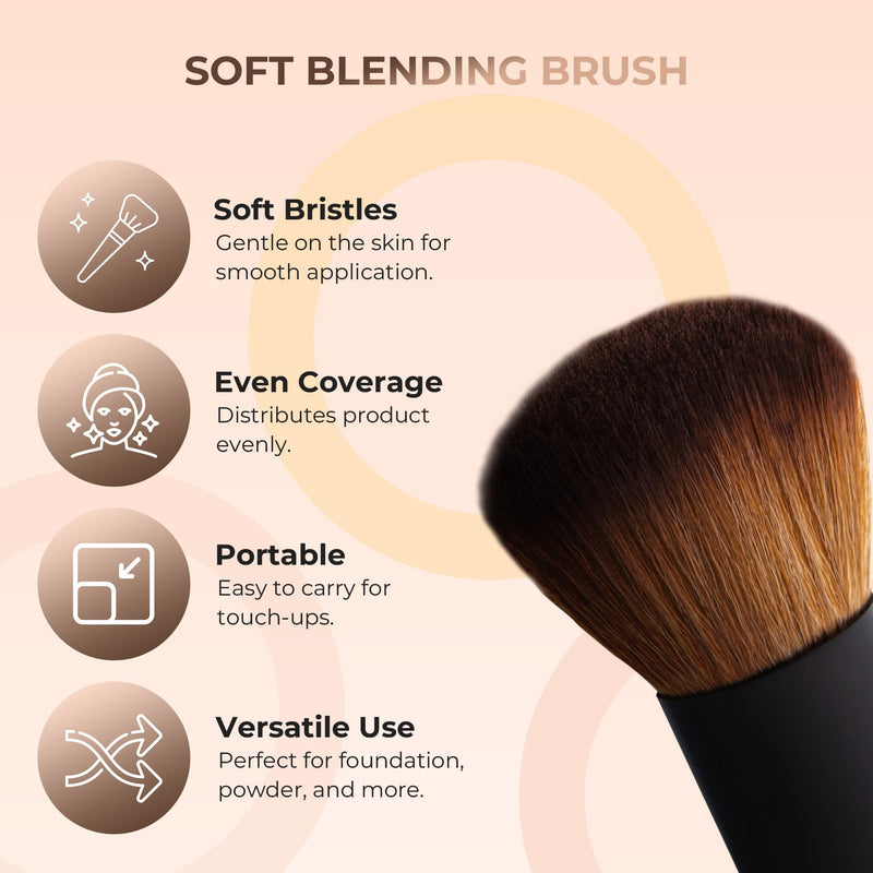 [Australia] - 4pc Full Size Kit (Warm Shade) Mineral Makeup Matte Translucent Loose Foundation + Kabuki Brush + Concealer + Finishing Setting Powder + Bare Face Full Coverage SPF 30 All Skin Types Waterproof WARM Neutral Shade-Most Popular 