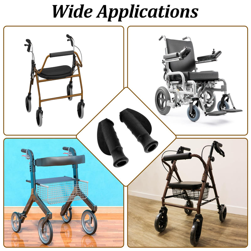 [Australia] - 2 PCS Universal Rollator Hand Grip, Anti-Slip Rolling Walker Hand Grips Replacement Parts for Rollator and Wheelchair, Rollator Walker Hand Grip for Seniors, Mobility Impaired 