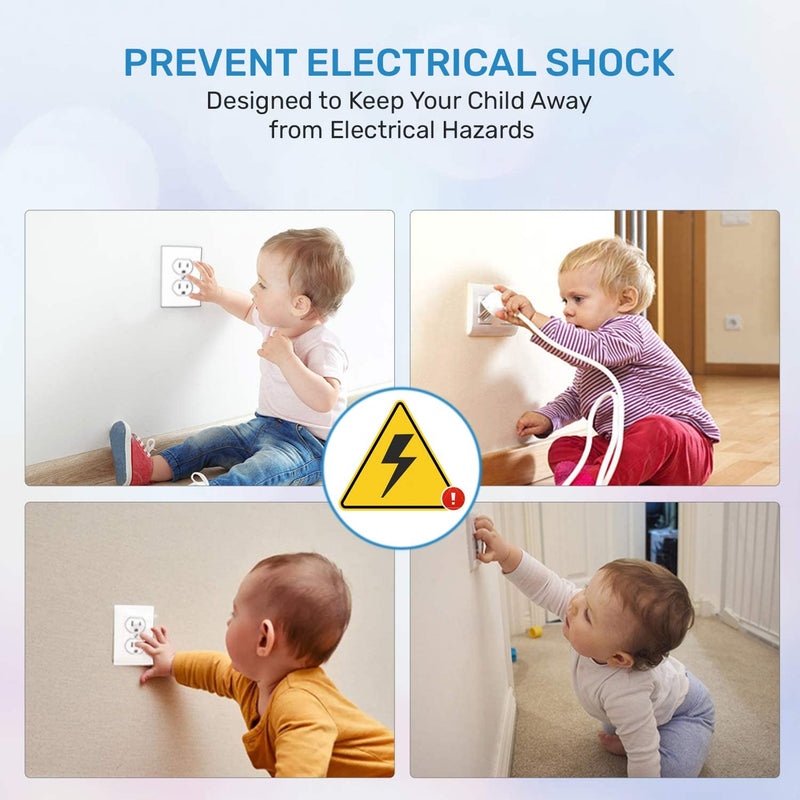 [Australia] - 24 Pack Outlet Covers Baby Proofing, Provide Shock Prevention and Easy Installation, Safe and Secure Plastic Plug Covers for Power Sockets (24 Outlet Covers) 24 Outlet Covers 