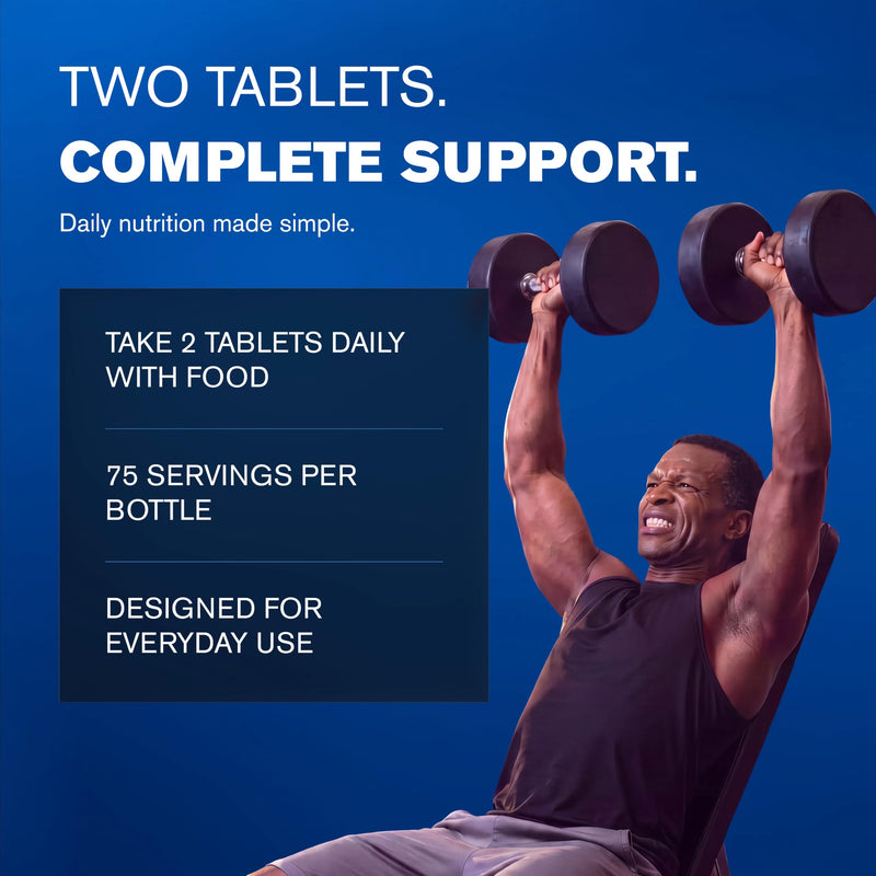 GAT SPORT Men's Multi Plus Test, 150 Tablets (75 Servings) | Men's Multivitamin with Tribulus, Vitamin B12, Zinc, ALA for Testosterone Support, Nutrition Support & Immune Function 150 Count (Pack of 1)