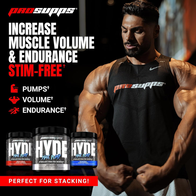 ProSupps L-Carnitine 3000 Liquid Shots & Hyde Max Pump Pre-Workout Bundle | Stimulant Free Liquid Shots (Dragon Fruit) & Pre-Workout Energy Powdered Drink (Blue Razz)