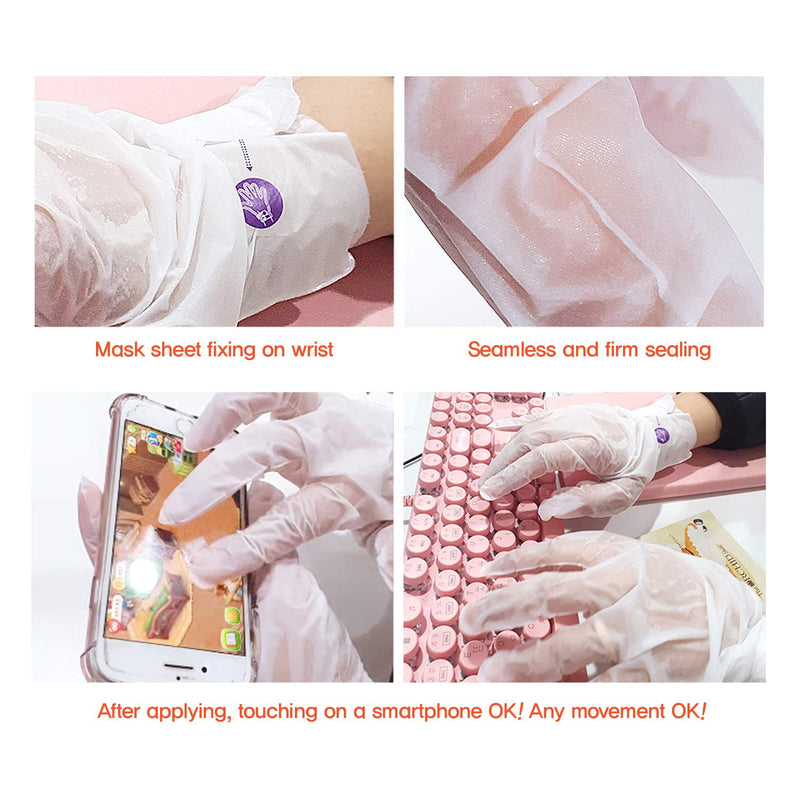 [Australia] - The Orchid Skin Hand Repair Mask Sheet Gloves for Hydration and Moisturization, Korean Skincare, 0.7 .o.z Orange Hand Mask 