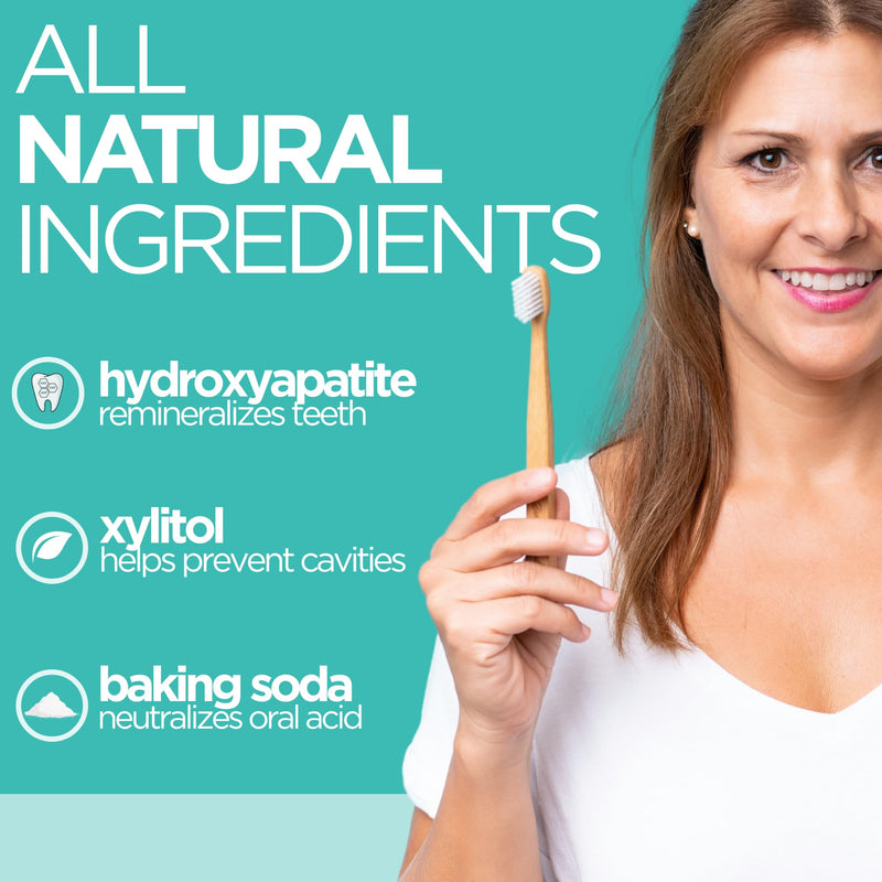 [Australia] - Wellnesse Whitening Hydroxyapatite Toothpaste with Xylitol, Natural Fluoride-Free Teeth Whitening Toothpaste for Adults, Strengthens Enamel, Supports Gum Health, Fresh Mint Flavor, 4 oz (Pack of 1) 4 Ounce (Pack of 1) 