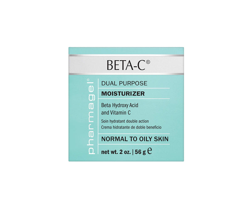 Pharmagel Beta-C Dual Action Moisturizer Normal to Oily Skin | Brightening and Smoothing Face Moisturizer | Pore Minimizer & Rejuvenation - 2 oz.