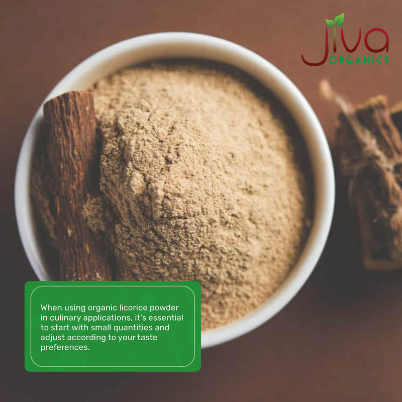 [Australia] - Jiva Organics Licorice Root Powder 1 Pound Bulk Bag (16oz) - Glycyrrhiza glabra - Mulethi - Yashtimadhu - Non-GMO 