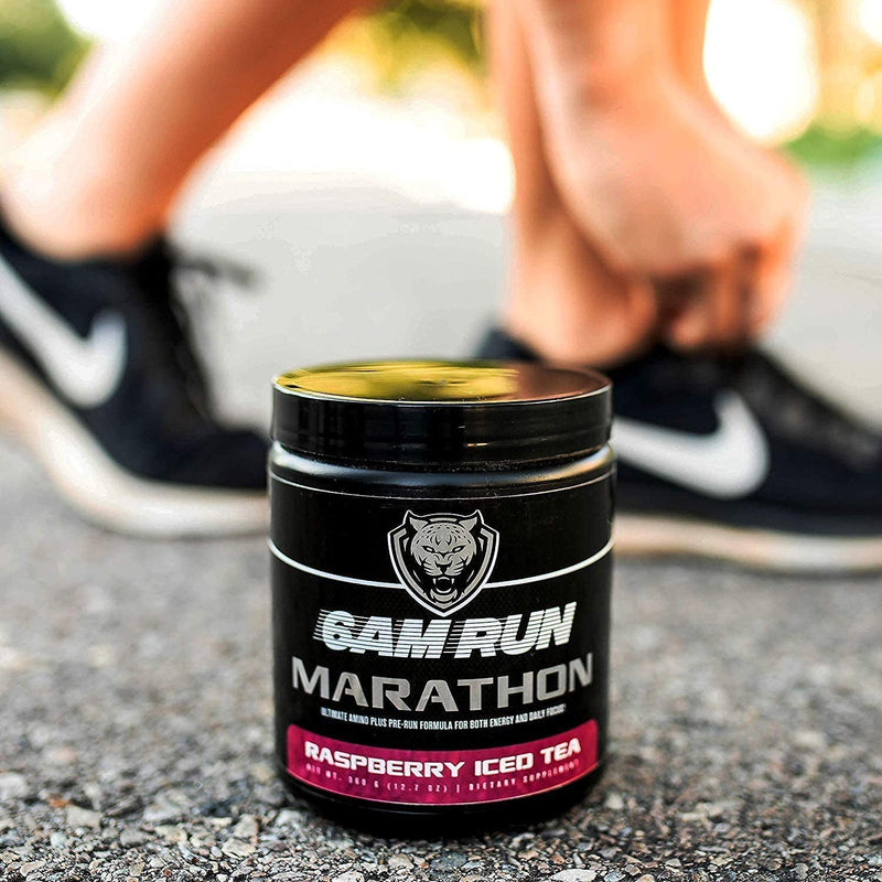 [Australia] - 6AM Run Marathon - Pre Workout Powder for Distance Running & Essential Amino Energy - No Jitters, High Energy for Cardio & Stamina Formula - All Natural, Keto, Vegan (Raspberry Iced Tea, Full Bottle) Raspberry Iced Tea 12.7 Ounce (Pack of 1) 